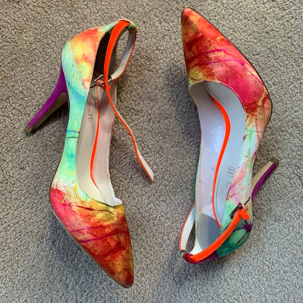 Aldo rainbow splash heels